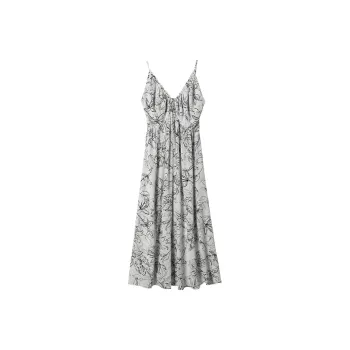 LILIXIUKE Slip Dresses Women's Black And White Print