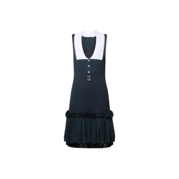 LOUIS VUITTON Sleeveless Dress Women's Dark Blue