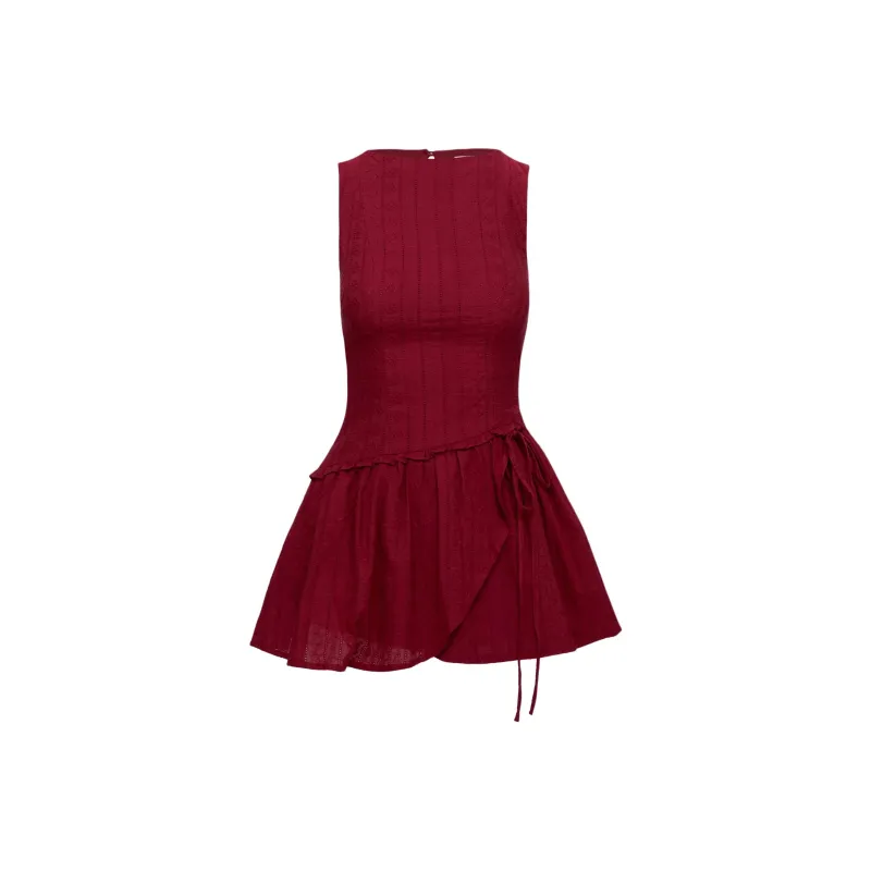 PRINCESS POLLY COSIE MINI DRESS Sleeveless Dress Women's RED/Red-0