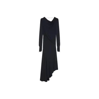Givenchy Asymmetric Draped Midi Dress