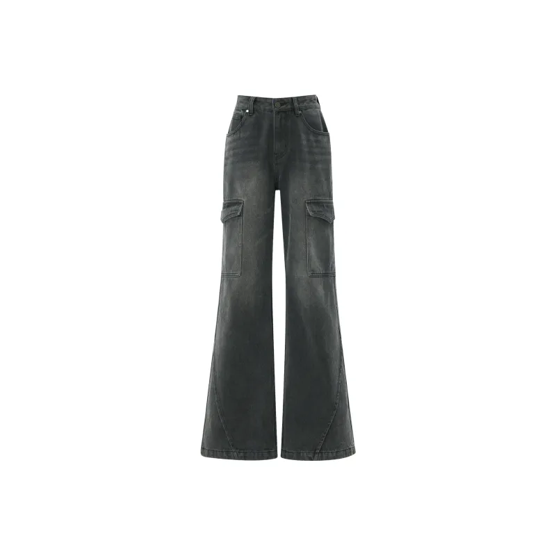 Wen Shan Jeans Women's Black Gray-0