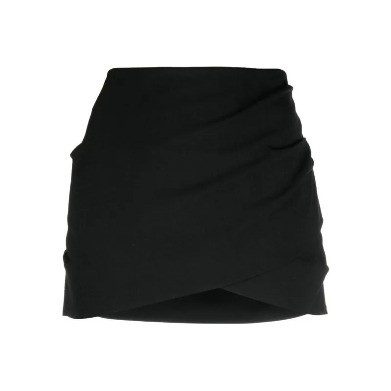 OFF WHITE Logo patch Draped Mini Skirt-0