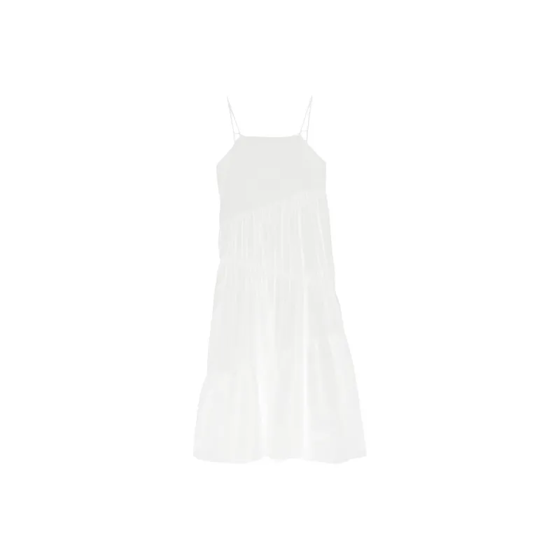 XINBANGBANG Slip Dresses Women's White-0