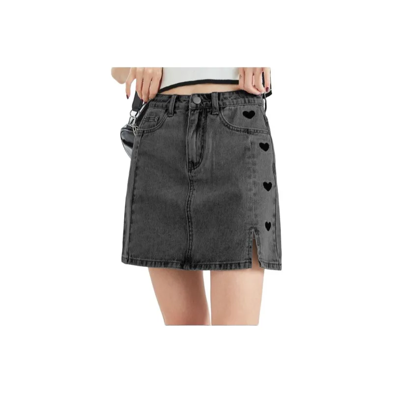 Tonlion Denim Short Skirts Women's-3
