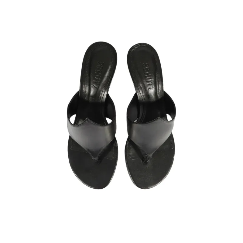 Schutz Slip Resistant Flip Flops Women's Black-4