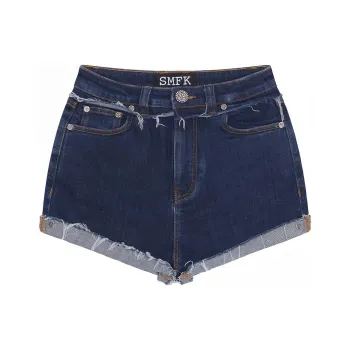 SMFK SS23 Denim Shorts Women's Deep Sea Blue