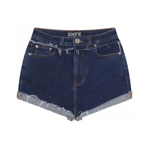 SMFK SS23 Denim Shorts Women's Deep Sea Blue