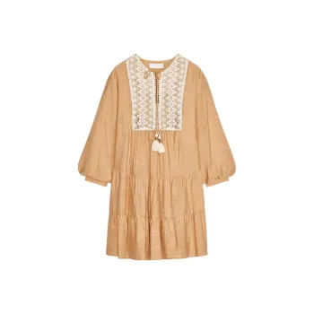 ZARA Long Sleeved Dress Women's Peach