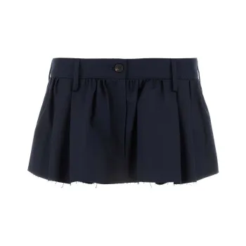 MIU MIU Low Rise Chino Flared Mini Skirt
