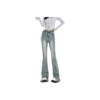 YINLEI Jeans Women's Nostalgic Blue