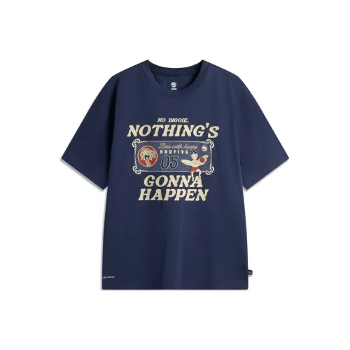LiNing T Shirt Men's Dark Ship Blue