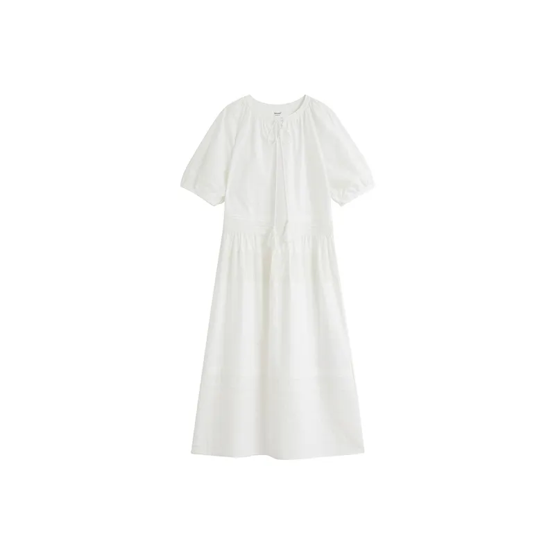 Inman Long Sleeved Dress Women's Pearl White-0
