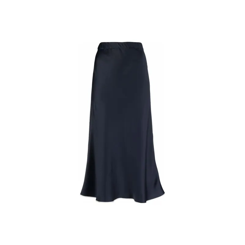 There Was One Bias-cut Satin Midi Skirt-0