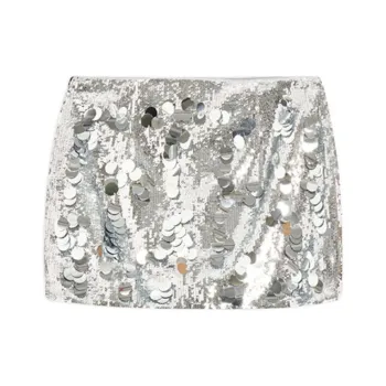 Ed Hardy SS24 Casual Short Skirts Women's Space Silver