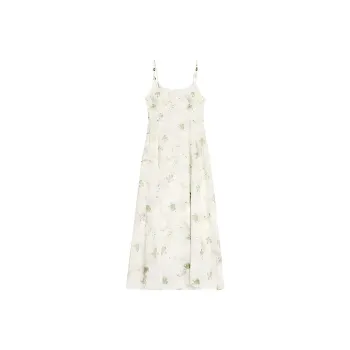 Fragment Slip Dress Women's Green White