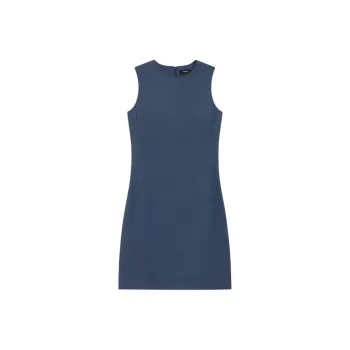 THEORY Sleeveless Dress Women's Gray Blue