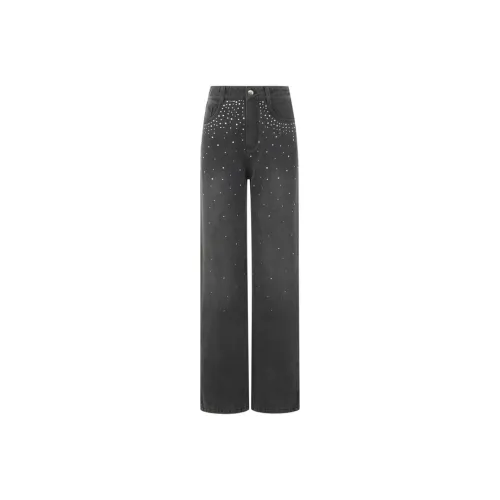 Three Quarters Jeans Women's Gray