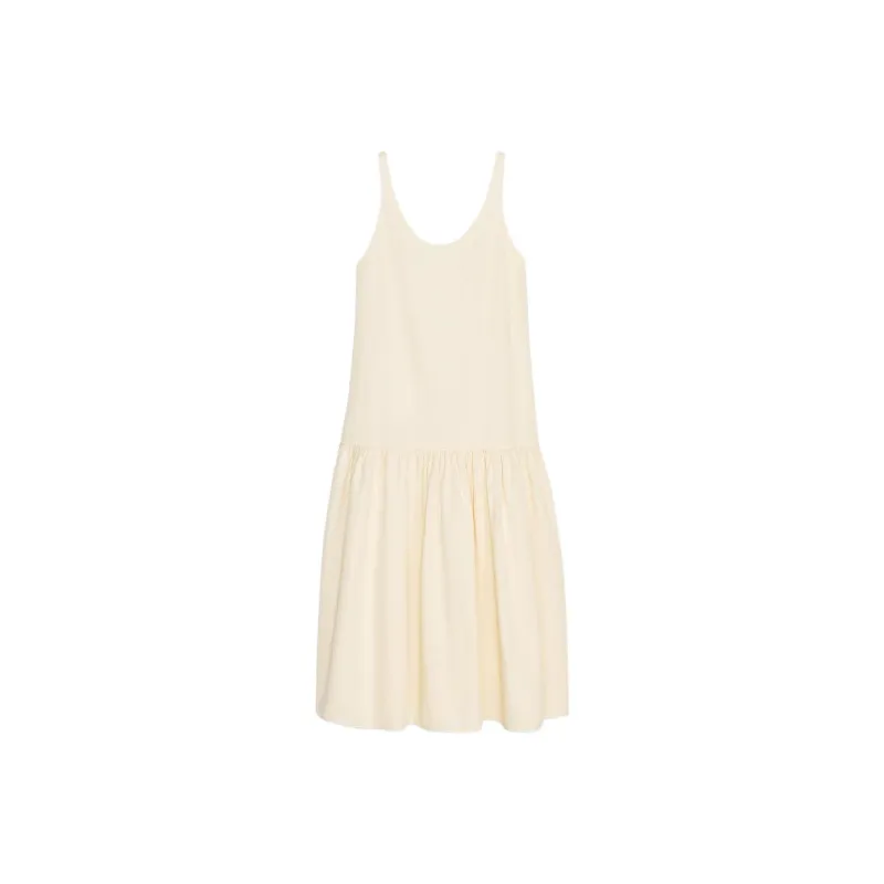ZARA Sleeveless Dress Women's Light Yellow-0