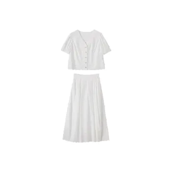 XIANGYING Skirt Set Women's White
