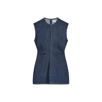 ZARA Trf Sleeveless Dress Women's Sea Blue