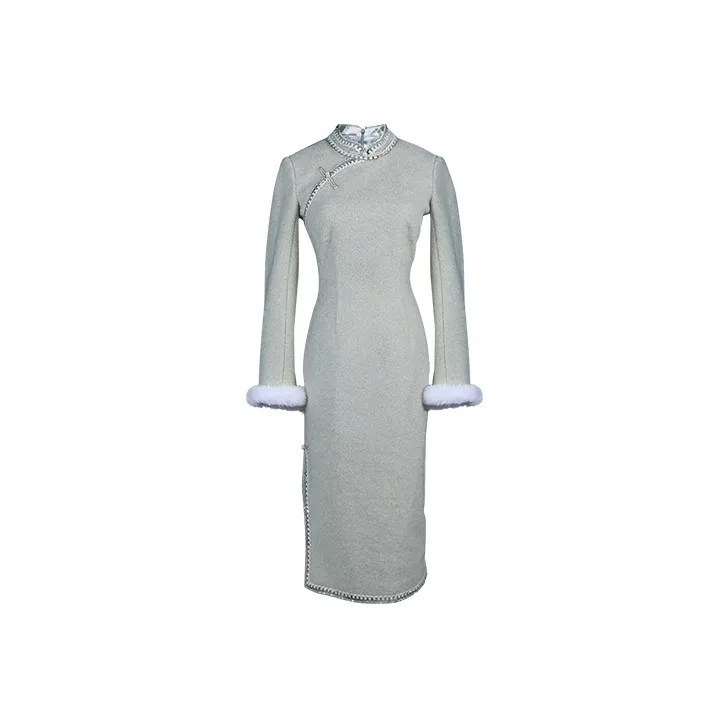 JINYE ORIENTAL Cheongsams Women's Cream Green-0