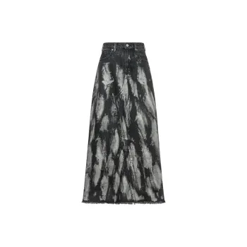 MEIYANG Casual Long Skirts Women's Heather Gray