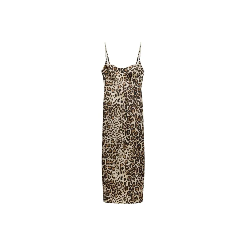 ZARA Slip Dresses Women's Leopard Print-0