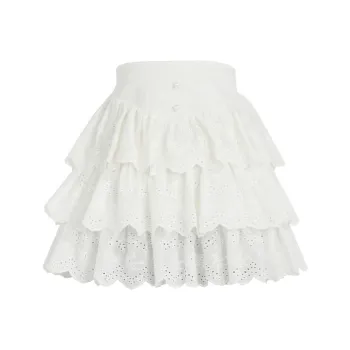 SNBL Casual Short Skirts Women's White