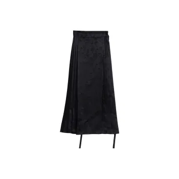 Olrain Casual Long Skirts Women's Black