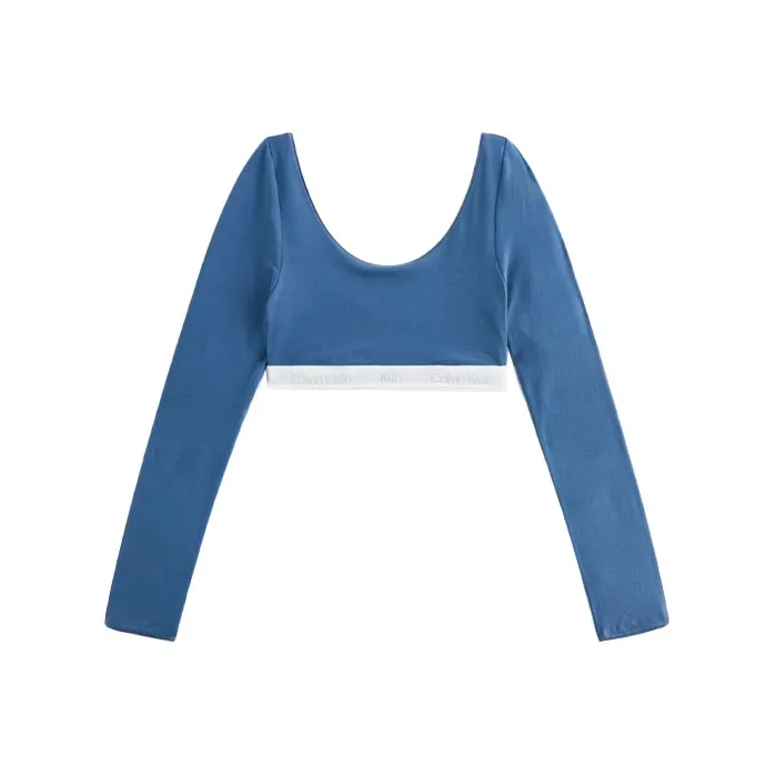 KITH Women's For Calvin Klein Seasonal Long Sleeve Bralette 'Sea'-0