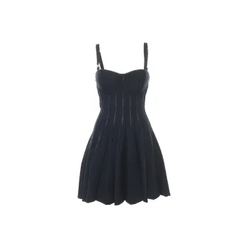 Elisabetta Franchi Pleated Knit Dress
