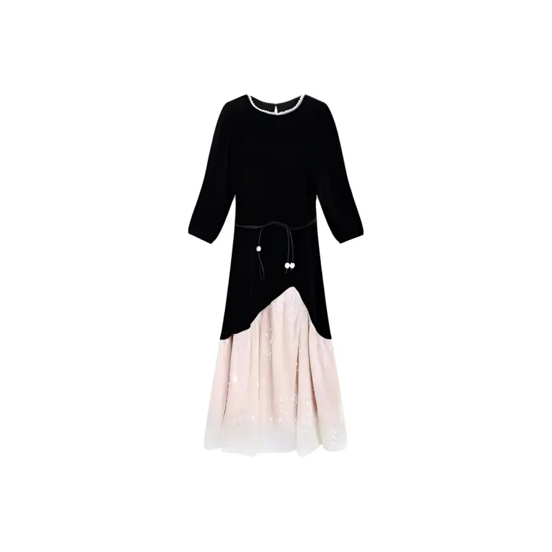 OZVO Long Sleeved Dresses Women's Black-0