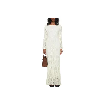 PRINCESS POLLY WESTY KNIT MAXI DRESS Long Sleeved Dress Women's Cream/Cream