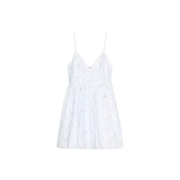 ZARA Slip Dress Women's Blue/White