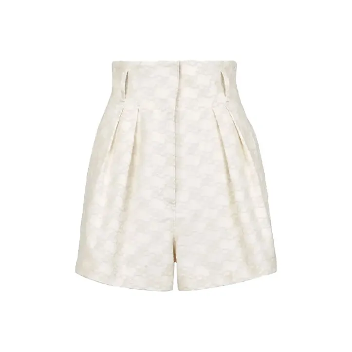 FENDI FW21 Denim Shorts Women's Cream-0