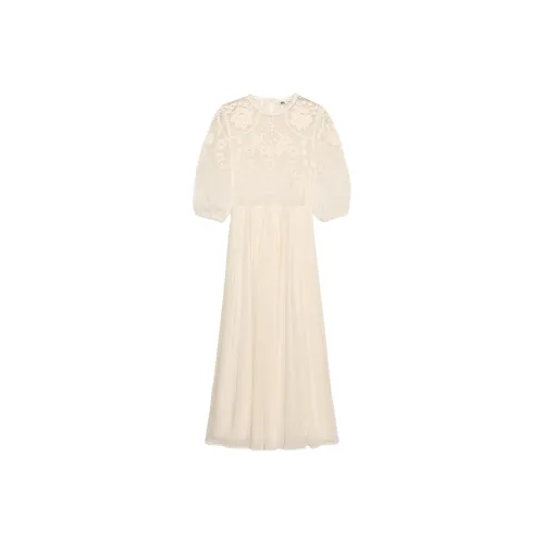 ZARA ZW Series Long Sleeved Dresses Women's Raw White