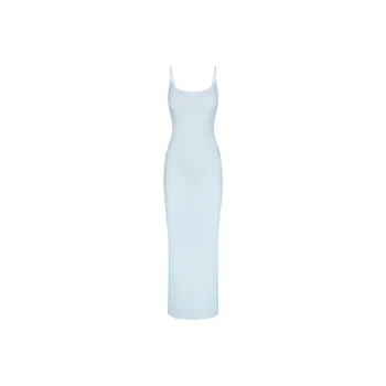 SKIMS MILKY SHEER LOW BACK LONG DRESS Slip Dresses Women's OPAL/Opal