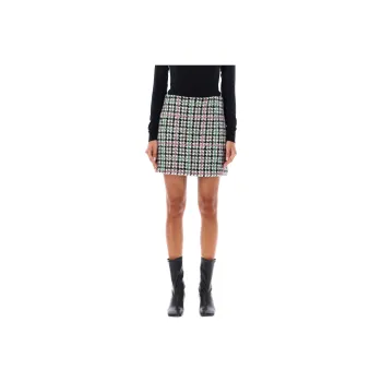 MSGM Plaid Check Mid Rise Mini Skirt