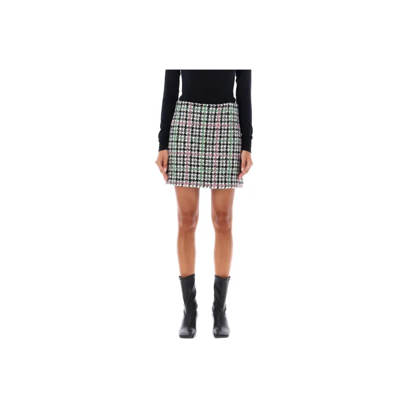 MSGM Plaid Check Mid Rise Mini Skirt-0
