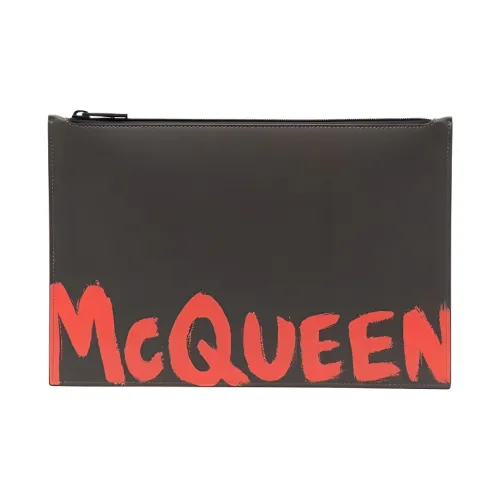 Alexander McQueen Leather Clutch Men's Black