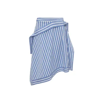 JW Anderson Striped Asymmetric Mid Rise Skirt