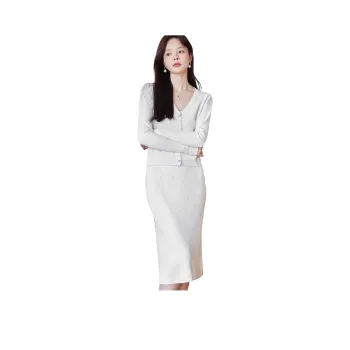 MT Two Piece Skirt Sets Women's White