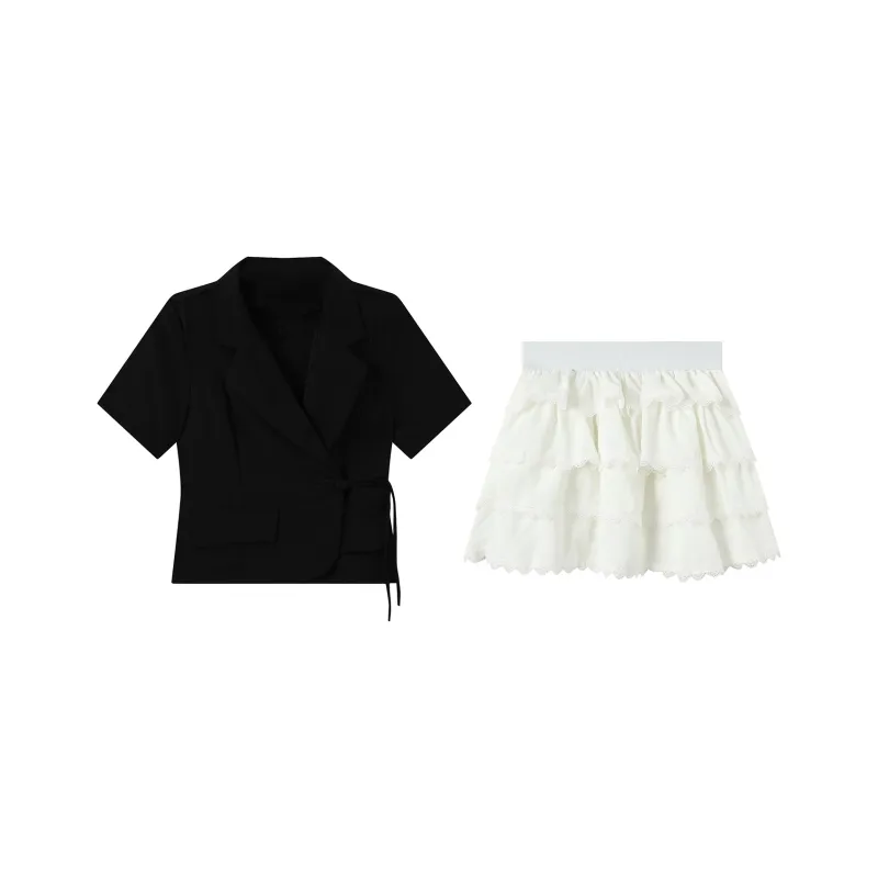 Adeworn Two Piece Skirt Sets Women's-3