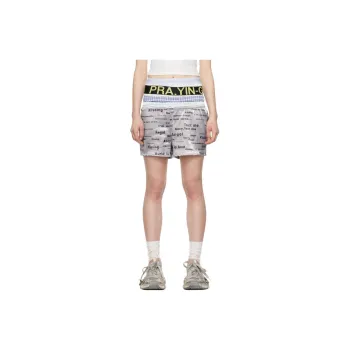 Praying Casual Shorts Women's Gray
