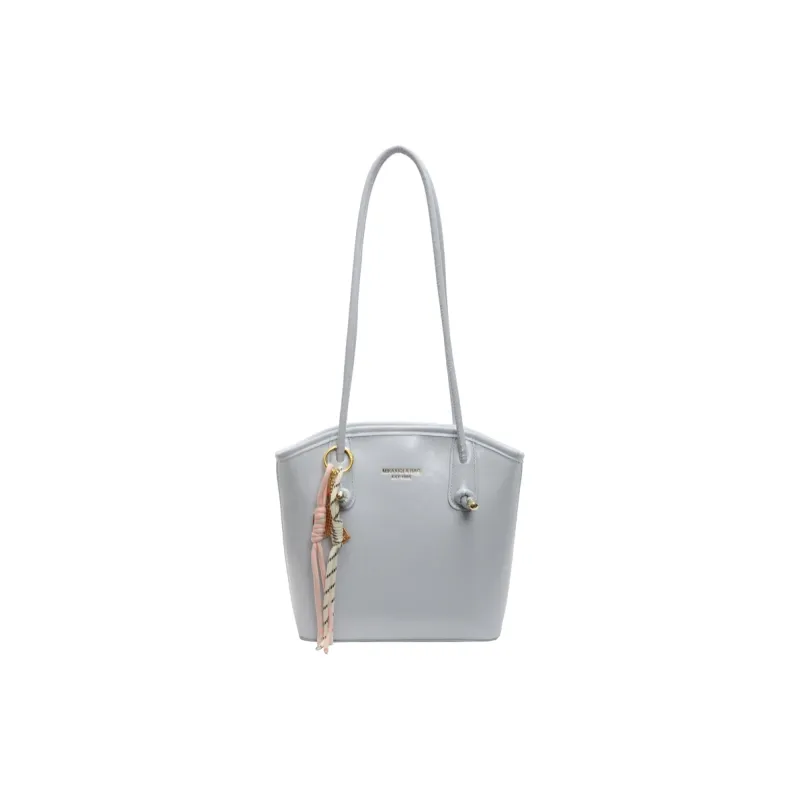 TOUTSEUL YOLO PU Bucket Bag, Shoulder Bag Women's Beige/Silver/Black/Light Blue/Pink/Ankara Red-21