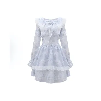 AFGGD Long Sleeved Dress Women's Light Purple
