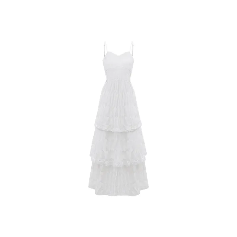 Local Gal Slip Dress Women's White-0
