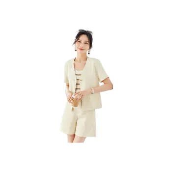 TERRE BLEUE Casual Suit Women's Cheese White