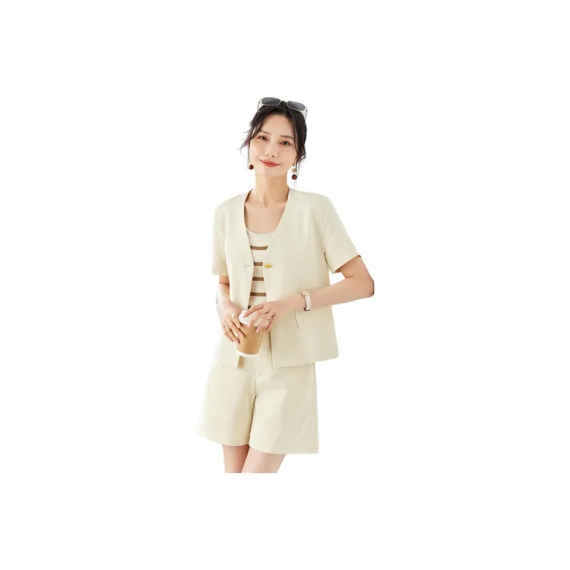 TERRE BLEUE Casual Suit Women's Cheese White-0