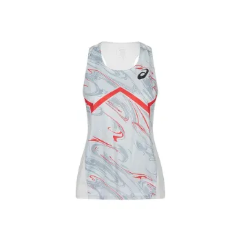 Asics Sleeveless Sports Shirts Women's Gray